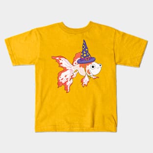 Cute Goldfish Wizard Kids T-Shirt